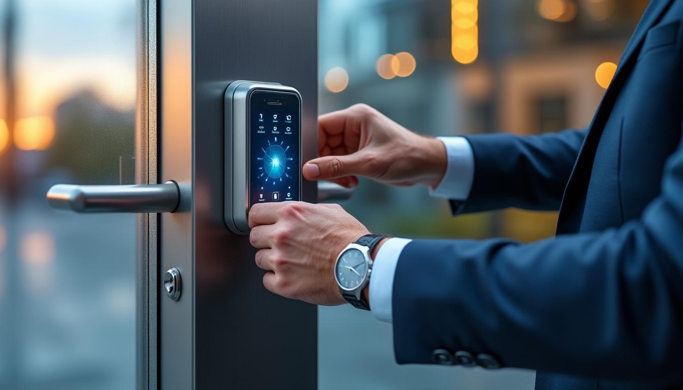 protégez votre domicile ou bureau avec une serrure biométrique digitale : installation facile, sécurité avancée et contrôle d’accès personnalisé pour une tranquillité d’esprit maximale.