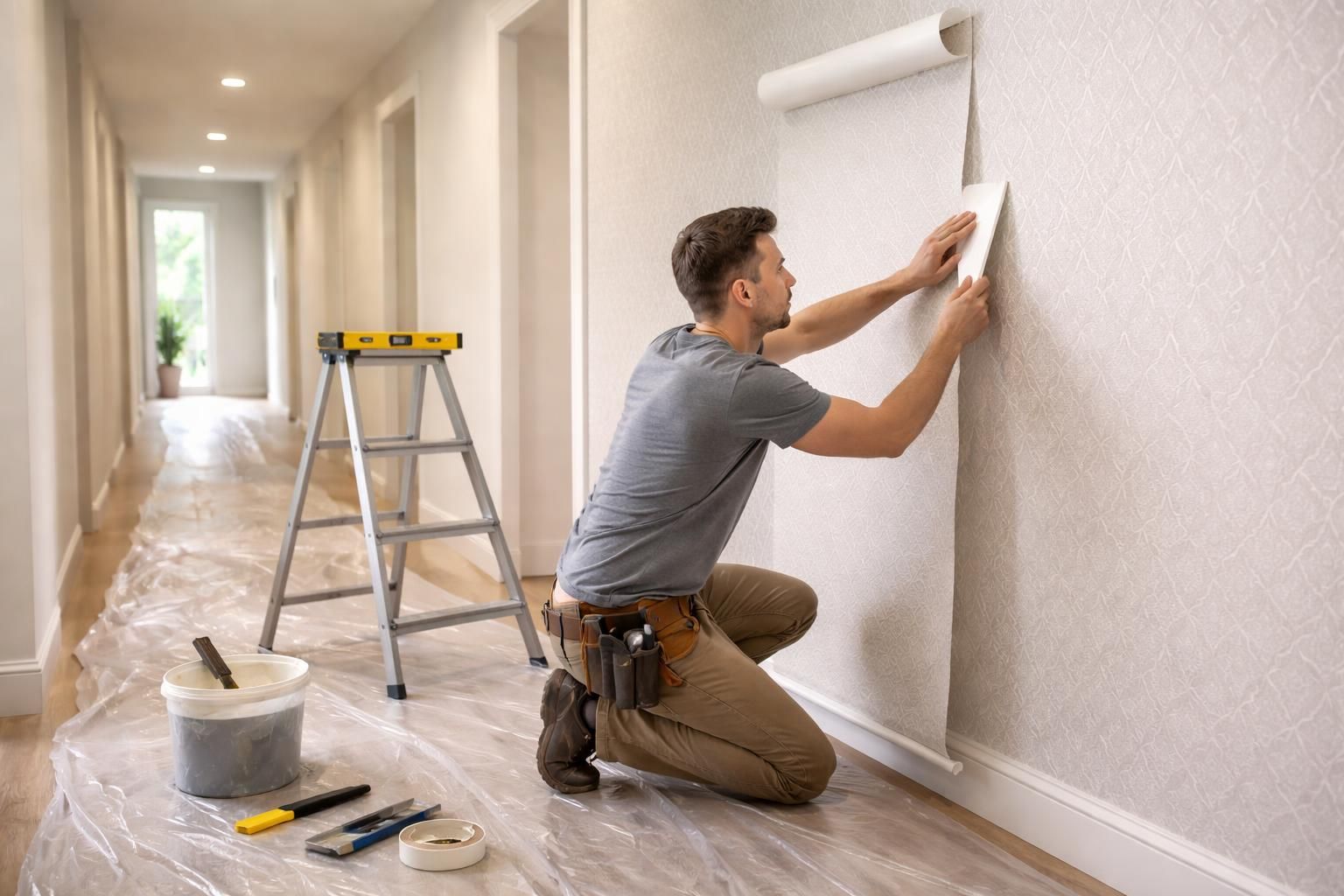 découvrez nos astuces pour tapisser un couloir et poser du papier peint sans plis, pour un résultat impeccable et facile à réaliser.