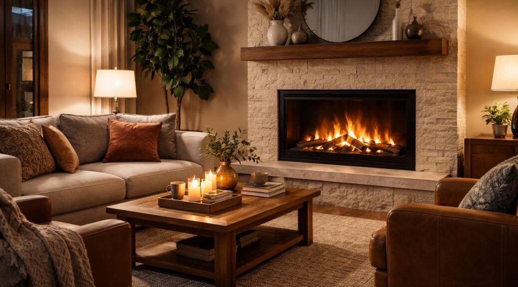 découvrez notre sélection de feux de cheminée factices pour créer une ambiance chaleureuse et cosy chez vous, sans les contraintes d'un feu traditionnel.