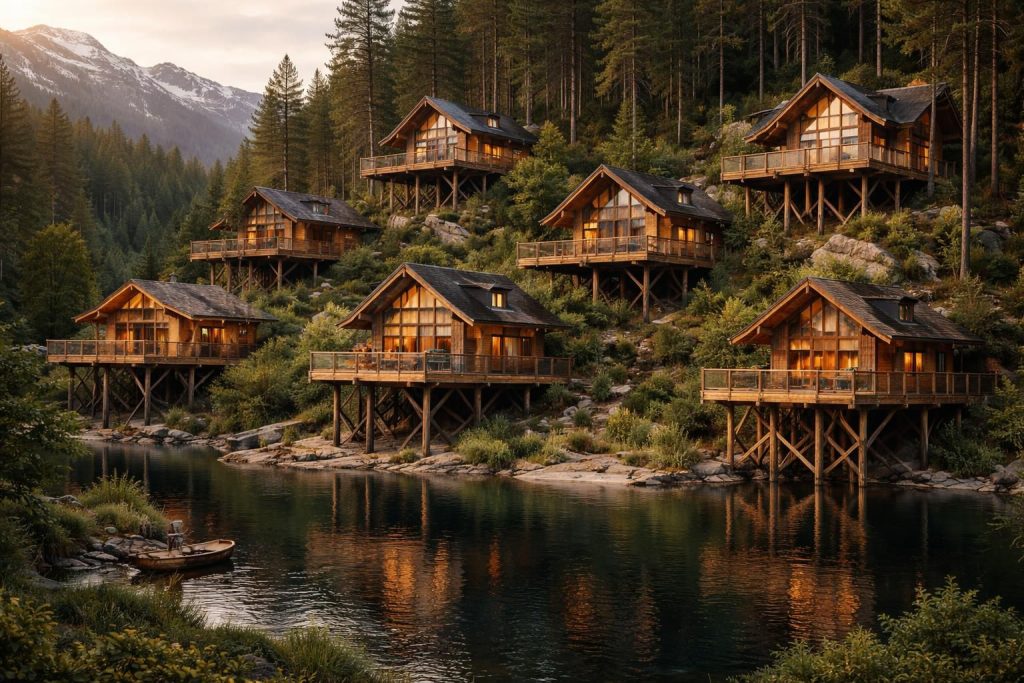 découvrez 10 chalets en bois sur pilotis fascinants qui ne nécessitent pas de permis de construire, alliant originalité, charme et simplicité pour votre prochain projet d'habitation.