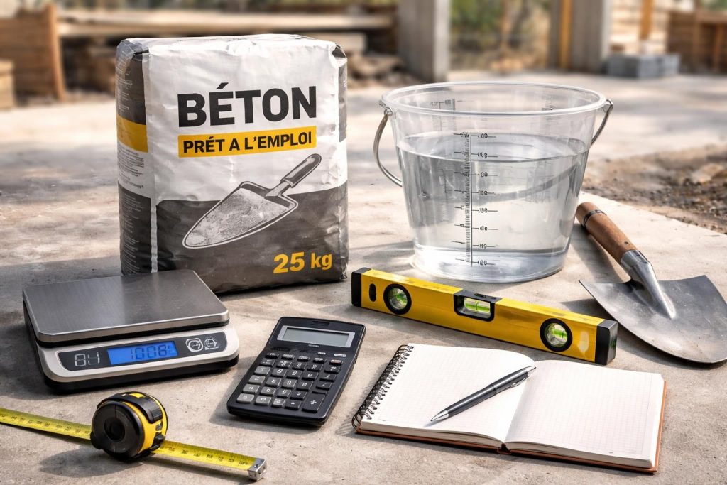 découvrez les outils essentiels pour réussir le calcul précis d'un sac de béton prêt à l'emploi et garantir la solidité de vos travaux de construction.